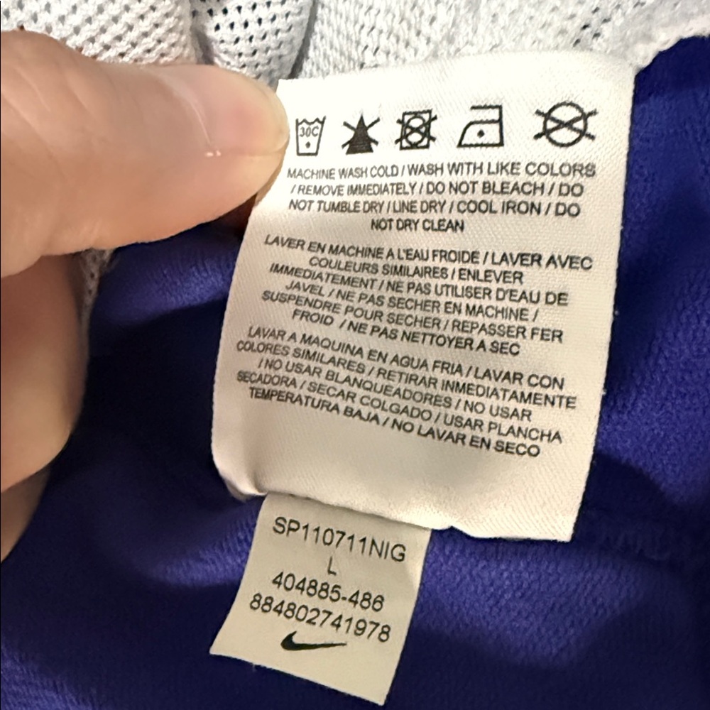 🏷️ Nike Dri-FIT Blue Pullover Hoodie Men’s Large - Picture 14 of 15